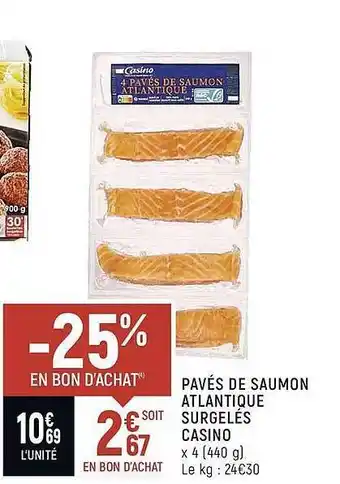 Spar Pavés De Saumon Atlantique Surgelés Casino offre