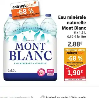 Colruyt Mont Blanc Eau minérale Naturelle offre