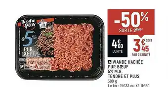 Spar Viande Hachée Pur Bœuf 5% M.g. Tendre Et Plus offre