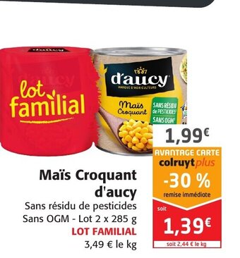 Colruyt D'Aucy Maïs Croquant offre