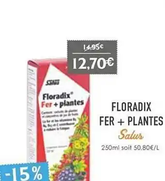 Naturalia Floradix fer + plantes salus offre