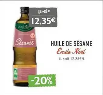 Naturalia Huile de sésame emile noël offre