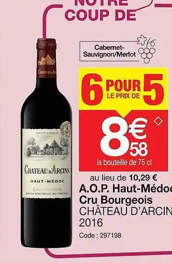 A.o.p haut-médoc cru burgeois