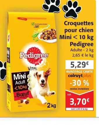 Colruyt Pedigree Croquettes Pour Chien Mini 10kg offre