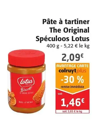 Colruyt Pâte à Tartiner The Original Spéculoos Lotus offre