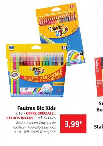 Colruyt Feutres Bic Kids offre