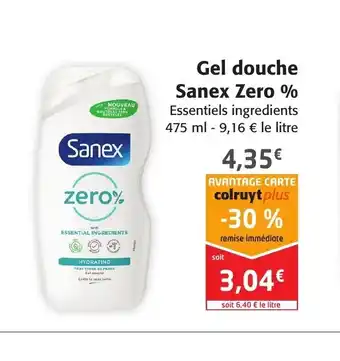 Colruyt Gel Douche Sanex Zero % offre