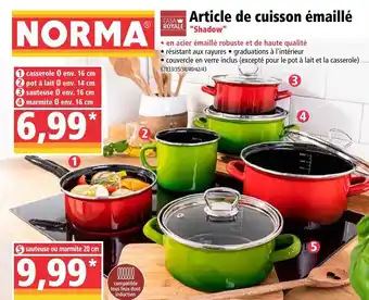 Norma Article De Cuisson émaillé offre