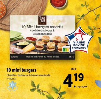 Lidl 10 mini burgers offre