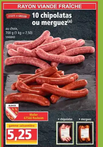 Norma 10 Chipolatas Ou Merguez offre