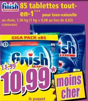 Norma 85 Tablettes Tout-En-1 offre