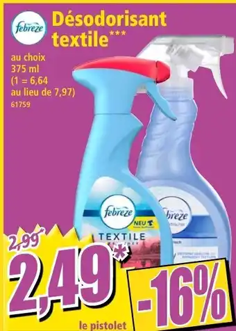 Norma Désodorisant Textile offre