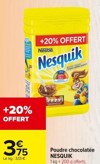 Carrefour Market Nesquik poudre chocolatée offre