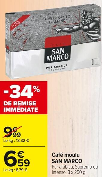 Carrefour Market San marco café moulu offre