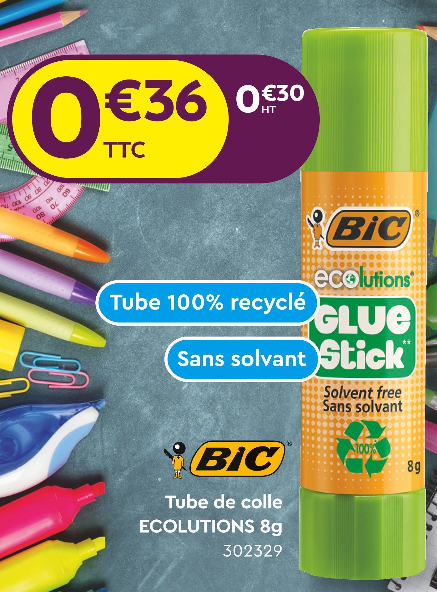 Promo Bic tube 100 recyclé ecolutions chez Calipage
