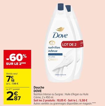 Carrefour Market Dove douche offre