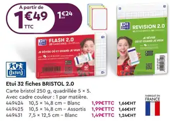 Oxford etui 32 fiches bristol 2.0