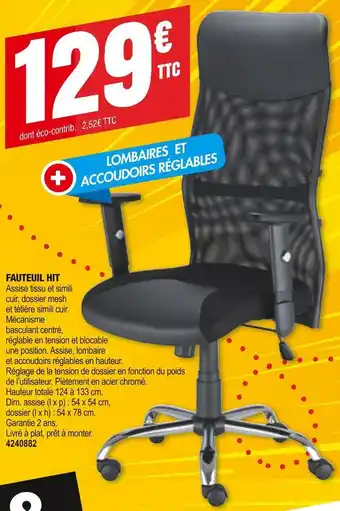 Plein ciel Fauteuil hit offre