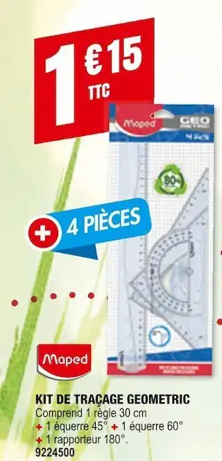 Plein ciel Maped kit de traçage geometric offre