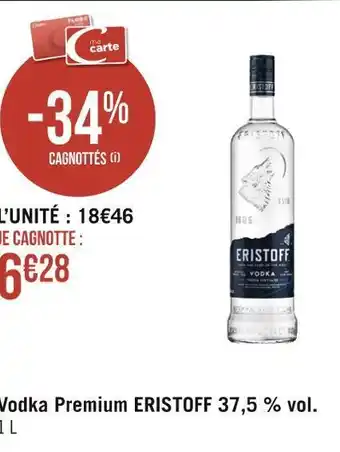 Géant Casino Eristoff vodka premium 37,5 % vol. offre