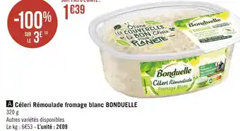 Géant Casino Bonduelle céleri rémoulade fromage blanc offre