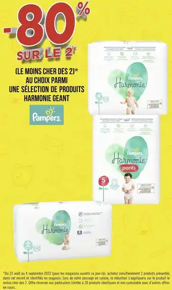 Géant Casino Pampers bon plan une sélection de produits harmonie geant de la marque pampers offre