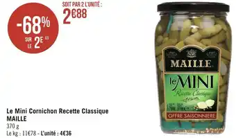 Géant Casino Maille le mini cornichon recette classique offre