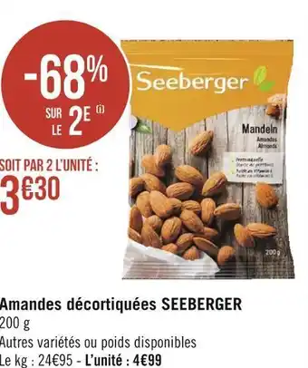 Seeberger amandes décortiquées