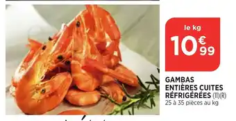 Bi1 Gambas entières cuites réfrigérées offre