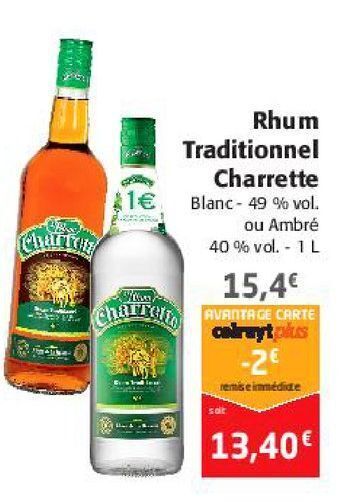 Colruyt Rhum traditionnel charrette offre