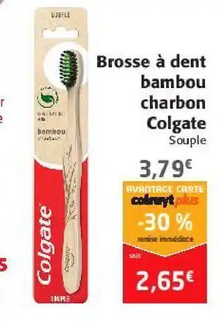 Brosse à dents bambou charbon colgate
