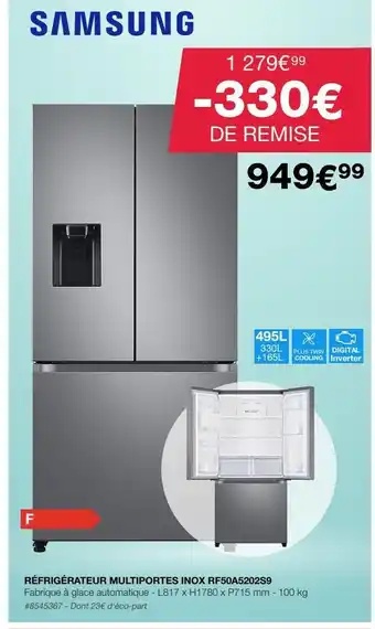 Costco Réfrigérateur multiportes samsung offre