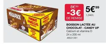 Boisson lactée au chocolate candy up