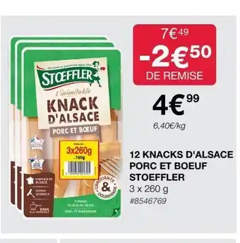 Knacks d'alsace porc et boeuf stoeffler