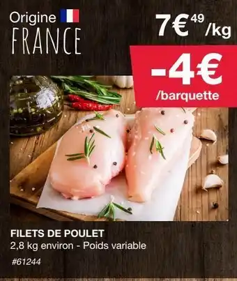 Filets de poulet