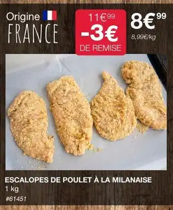 Costco Escalopes panées de poulet offre