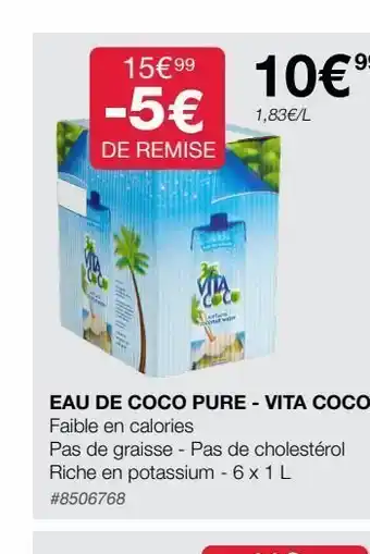 Costco Eau de coco pure - vita coco offre