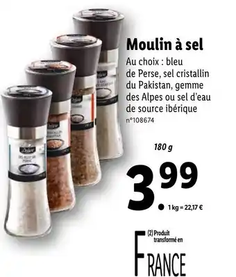 Lidl Moulin à sel offre
