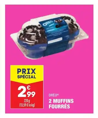 ALDI 2 Muffins Fourrés offre