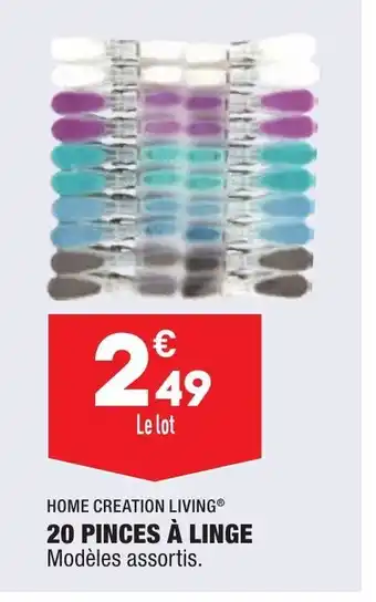 ALDI 20 Pinces À Linge offre