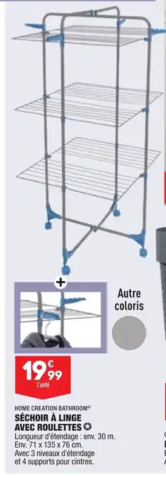 ALDI Séchoir à Linge Avec Roulettes offre