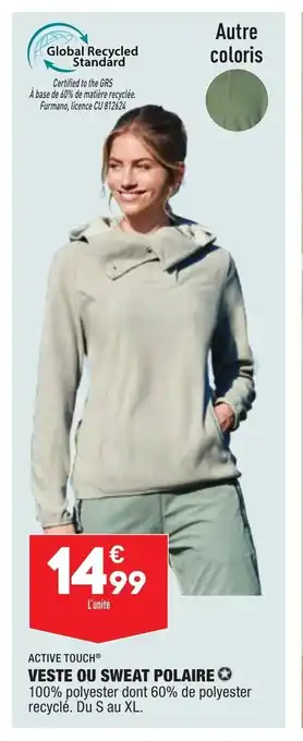 ALDI Veste Ou Sweat Polaire offre