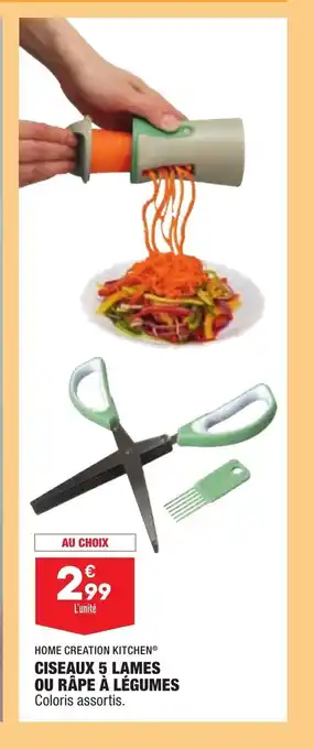 ALDI Ciseaux 5 Lames Ou Rape A Legumes offre