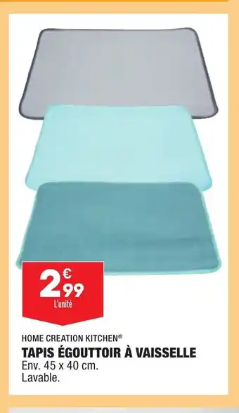 ALDI Tapis Égouttoir à vaisselle offre