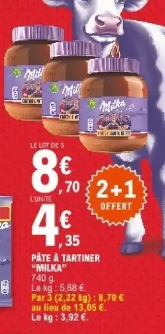 E.Leclerc Pâte à tartiner "Milka" offre