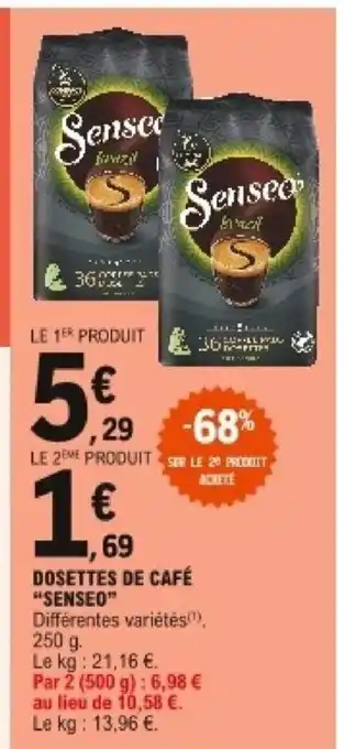 E.Leclerc Dosettes De Café "Senseo" offre