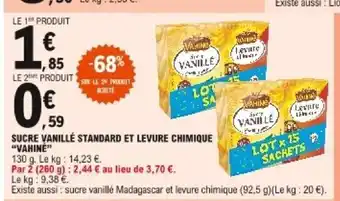 E.Leclerc Sucre Vanillé Standard Et Levvure Chimique "Vanine" offre