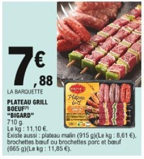 Promo Plateau Grill Boeuf "Bigard" chez E.Leclerc