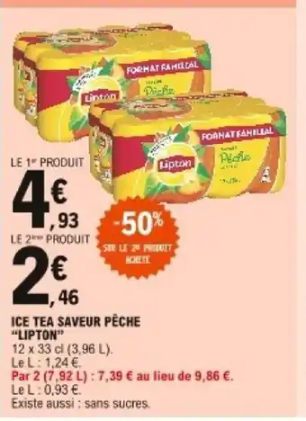 E.Leclerc Ice Tea Saveur Peche "Lipton offre