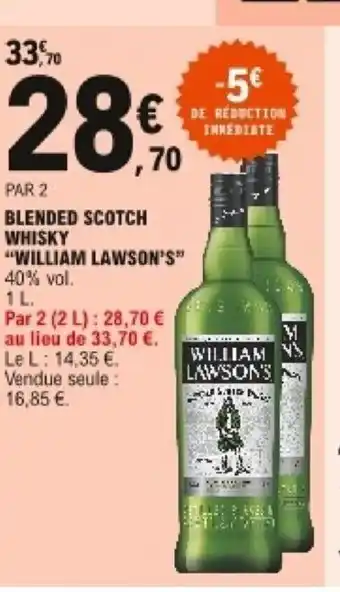 E.Leclerc Blended Scotch Whisky 'William Lawson's" offre